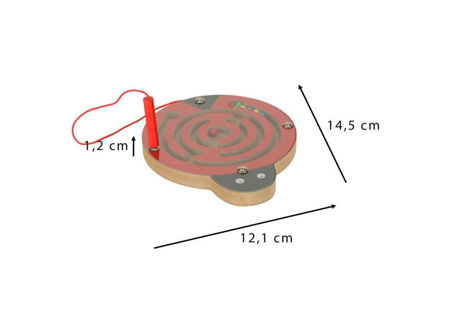 KIK Dřevěný magnetický labyrint Beruška