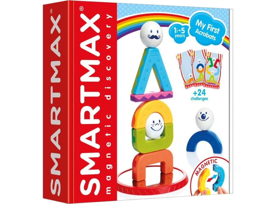 SMARTMAX Magnetická stavebnice Moji první akrobati 10 dílků