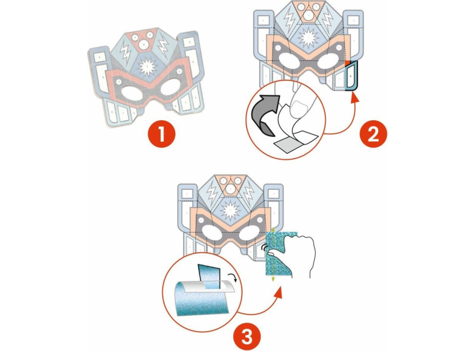 DJECO Masky superrobotů k dotvoření