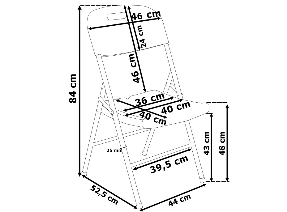 Cateringový set WOODLAN - stůl 180 cm + 6 židlí