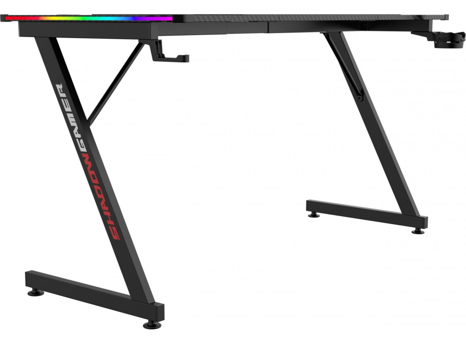 Herní stůl SHADOW GAMER 2.0 140 cm LED RGB