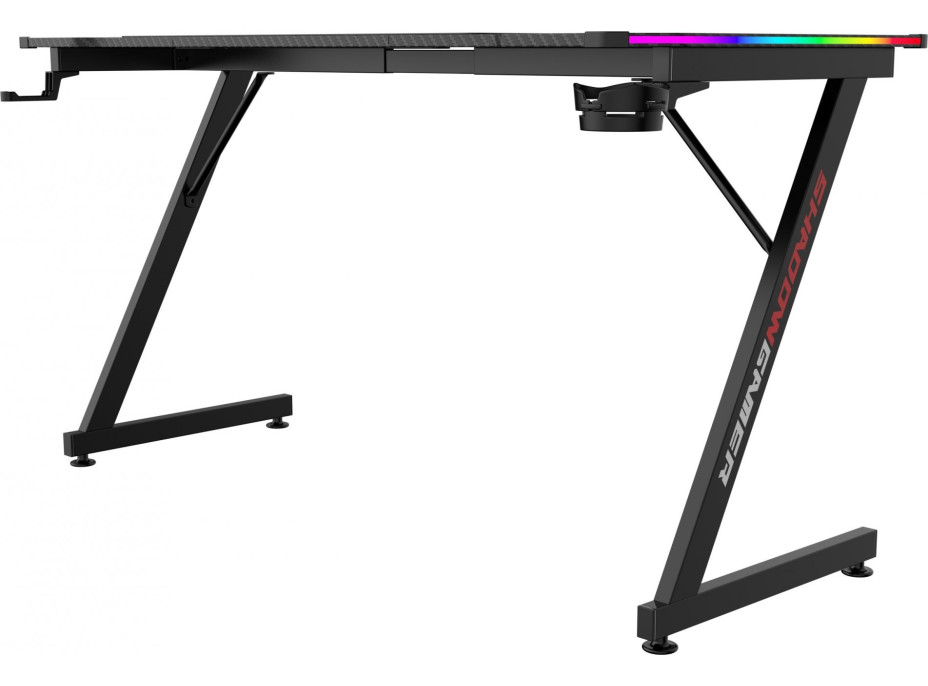 Herní stůl SHADOW GAMER 2.0 140 cm LED RGB