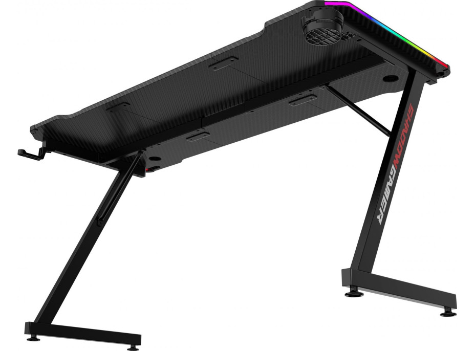 Herní stůl SHADOW GAMER 2.0 140 cm LED RGB