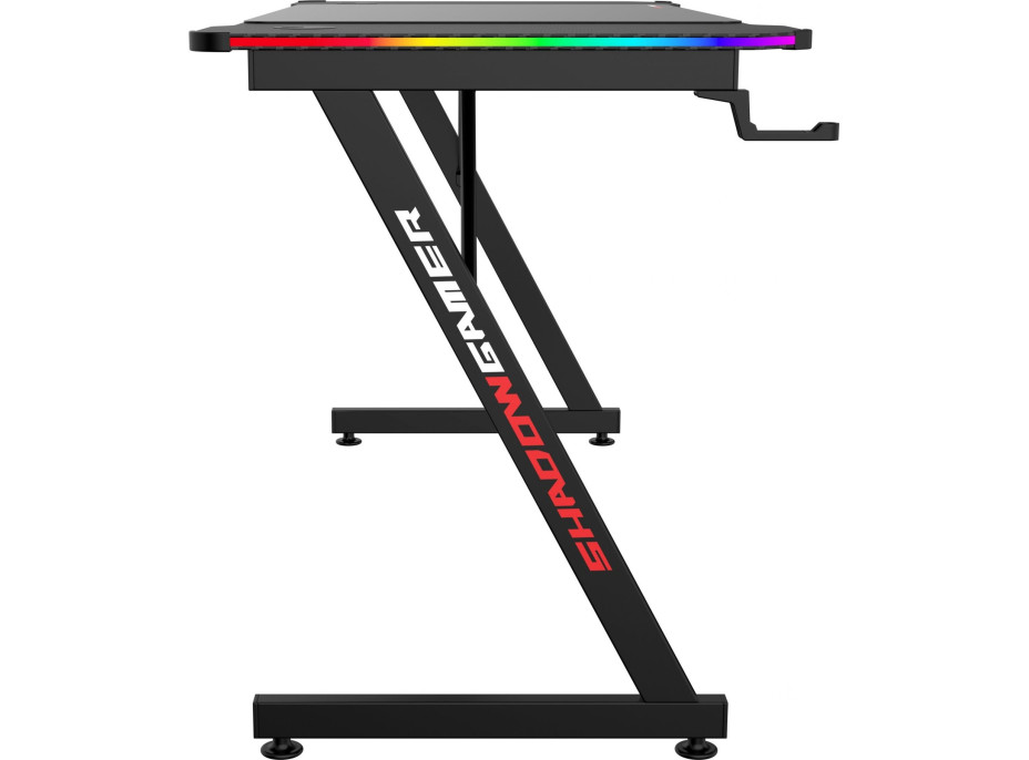 Herní stůl SHADOW GAMER 2.0 140 cm LED RGB