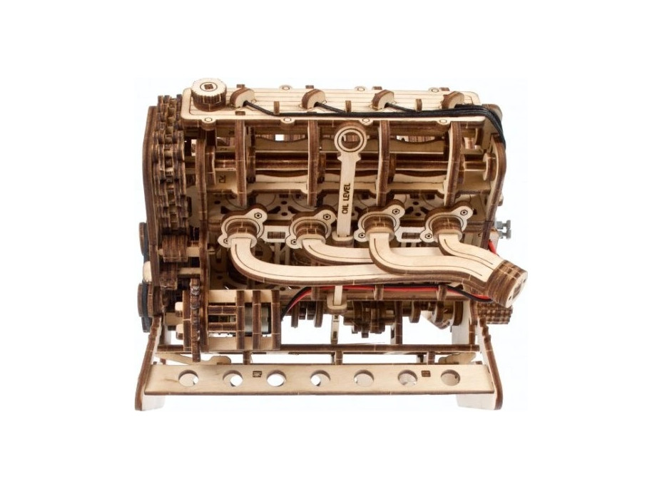 Ugears 3D dřevěné mechanické puzzle Motor V8