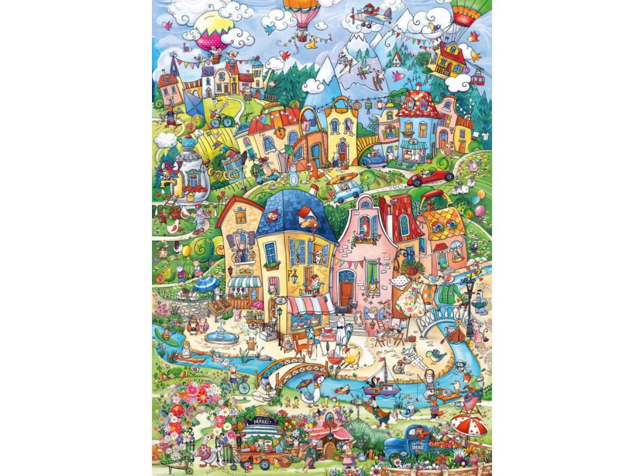 HEYE Puzzle Happy Town: Dobré ráno! 1000 dílků