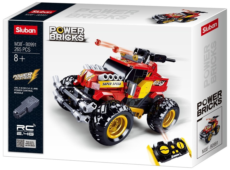 Sluban Power Bricks M38-B0991 RC Červený Off Road na dálkové ovládání