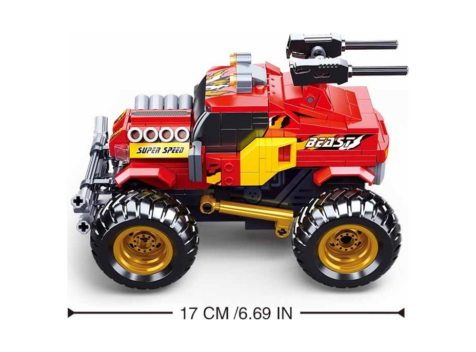 Sluban Power Bricks M38-B0991 RC Červený Off Road na dálkové ovládání