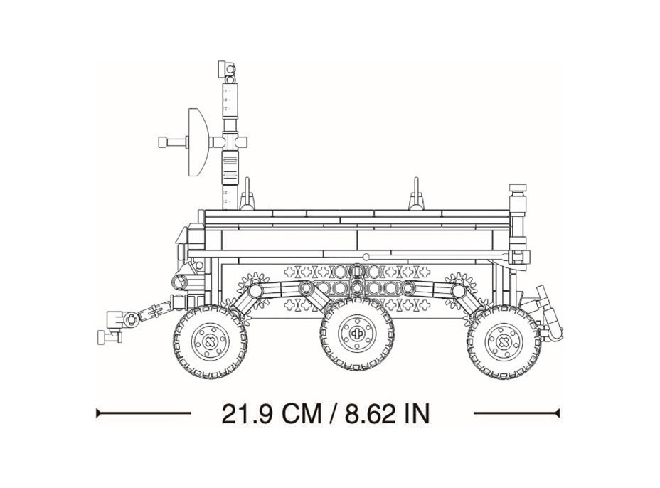 Sluban Power Bricks M38-B1157 Vesmírné planetární vozidlo na dálkové ovládání