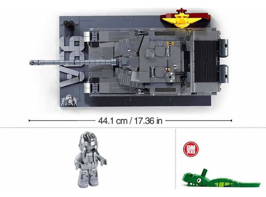 Sluban Model Bricks M38-B1234 Tank ZTS-99AS v měřítku 1:35