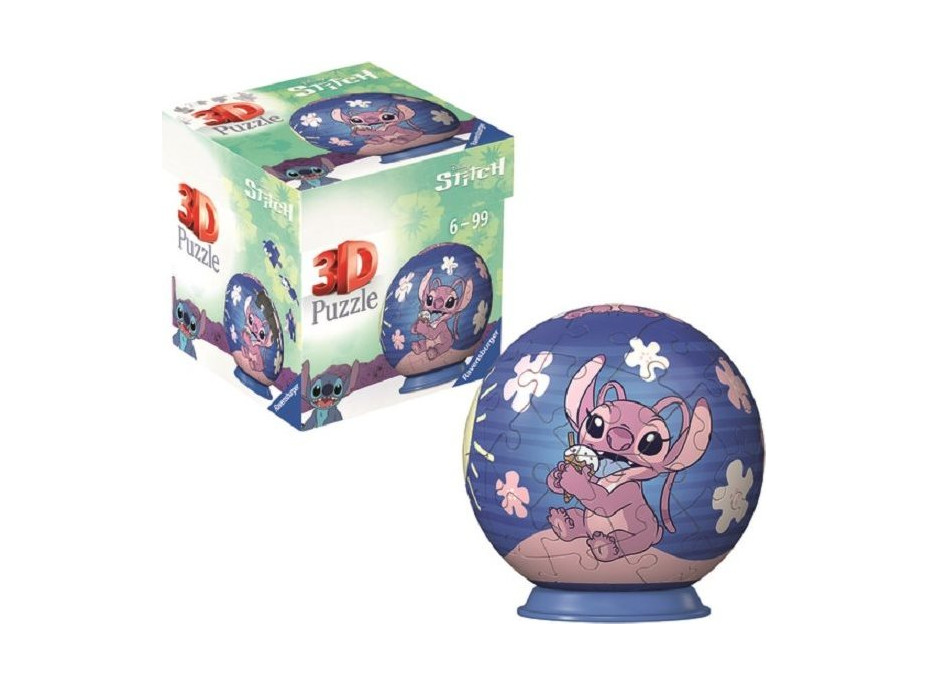 RAVENSBURGER 3D Puzzleball Disney: Stitch - Angel 54 dílků