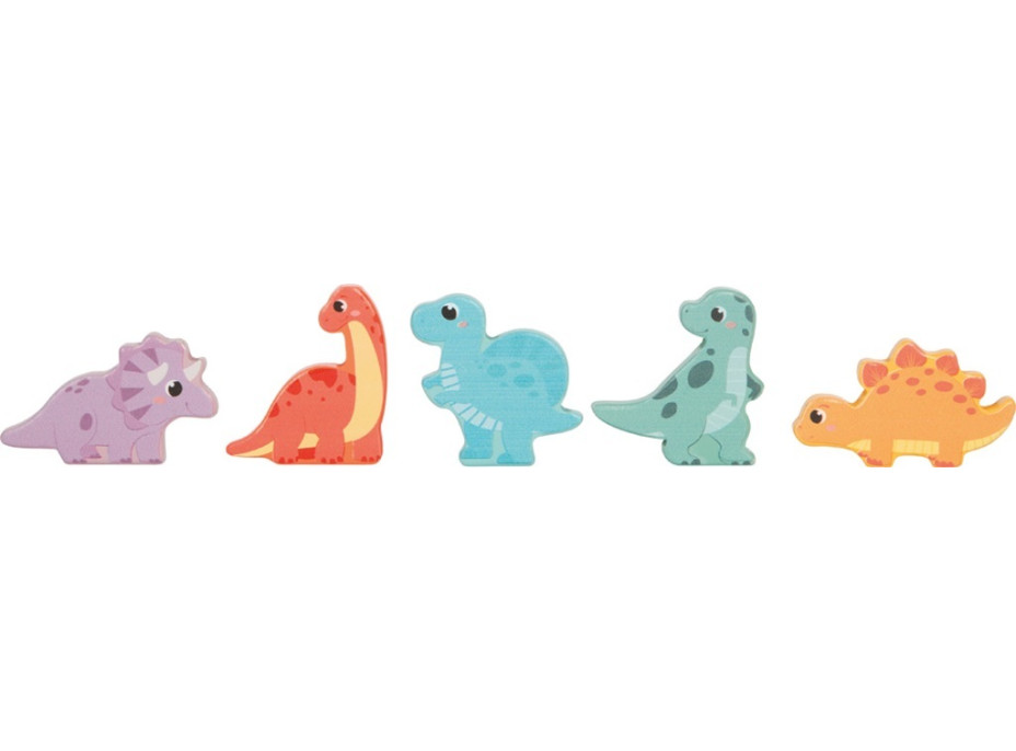 small foot Dřevěné paměťové puzzle Dino