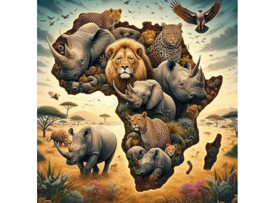 NORIMPEX Diamantové malování Afrika 30x40cm