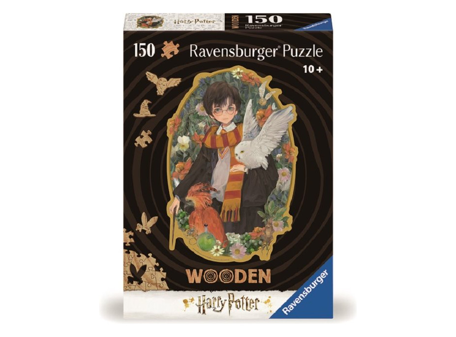 RAVENSBURGER Dřevěné obrysové puzzle Harry Potter 150 dílků