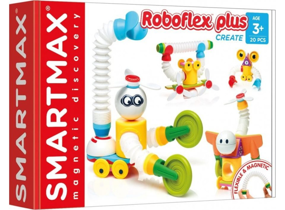 SMARTMAX Magnetická stavebnice Roboti plus 20 dílků