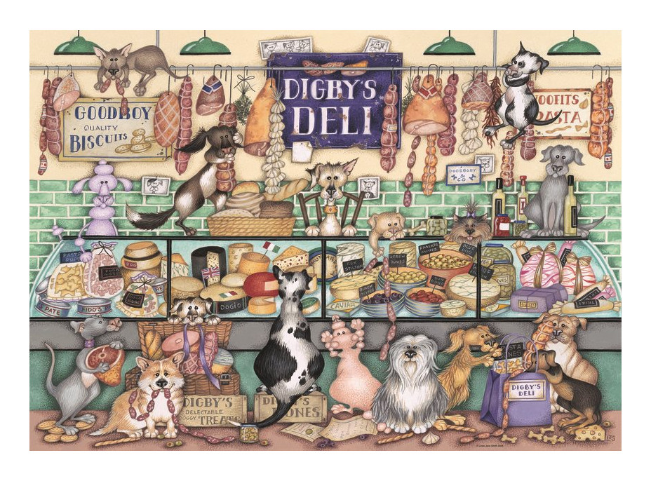 RAVENSBURGER Puzzle Digbyho uzeniny a zvířecí veselí 1000 dílků