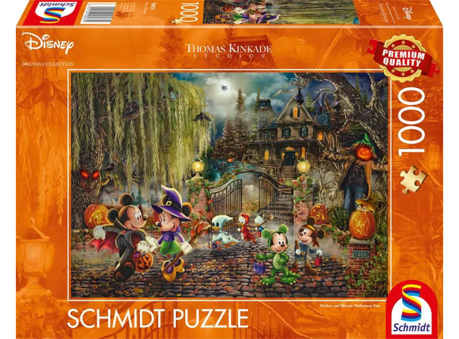 SCHMIDT Puzzle Disney: Mickey a Minnie o Halloweenu 1000 dílků