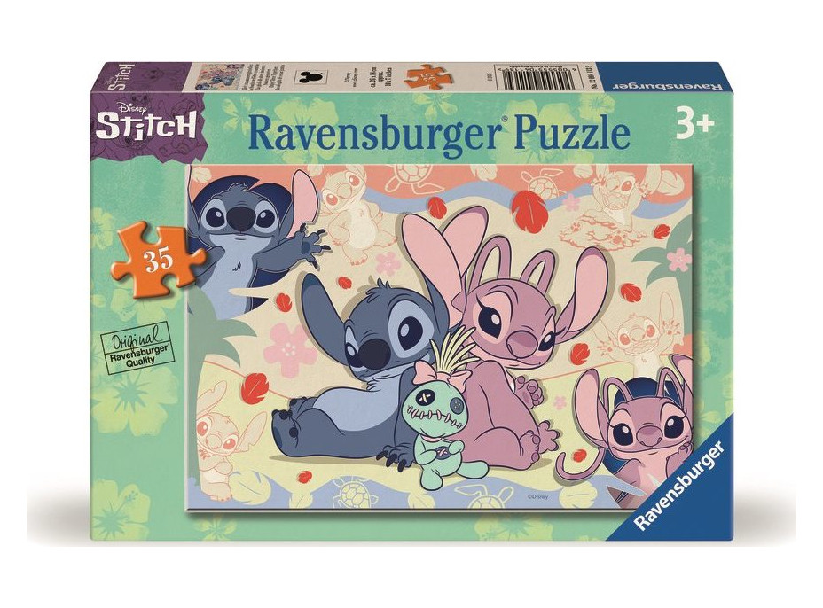 RAVENSBURGER Puzzle Disney: Stitch: Stitch a Angel 35 dílků