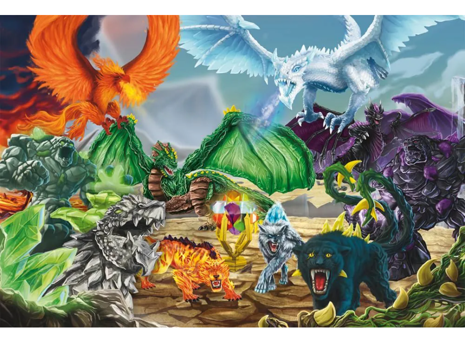 SCHMIDT Puzzle Eldrador: Bitva o super krystal 100 dílků + figurka Schleich