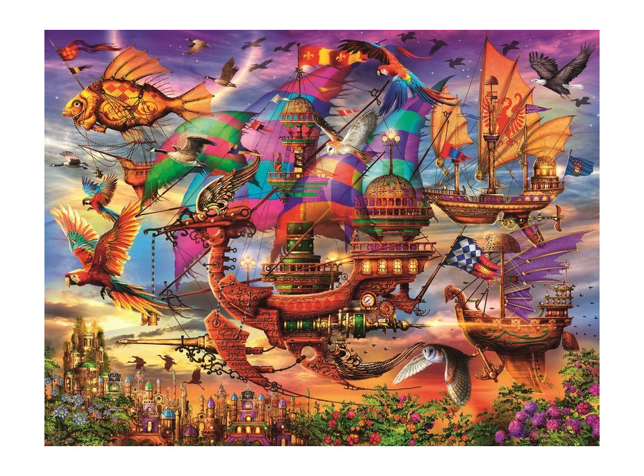 RAVENSBURGER Puzzle Mystická létající loď 1500 dílků