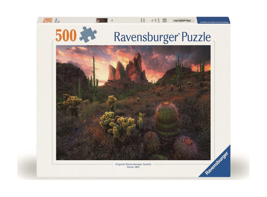 RAVENSBURGER Puzzle Kaktusy za soumraku 500 dílků