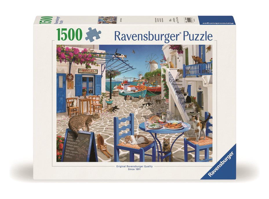 RAVENSBURGER Puzzle Kočky na Mykonosu 1500 dílků