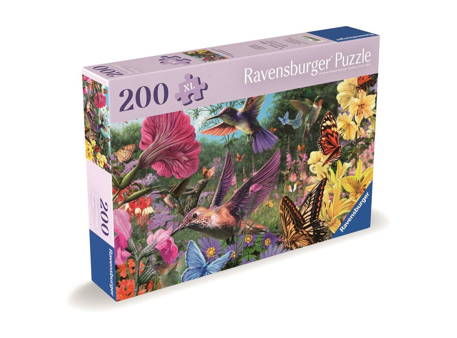 RAVENSBURGER Puzzle Svět kolibříků a motýlů 200 dílků