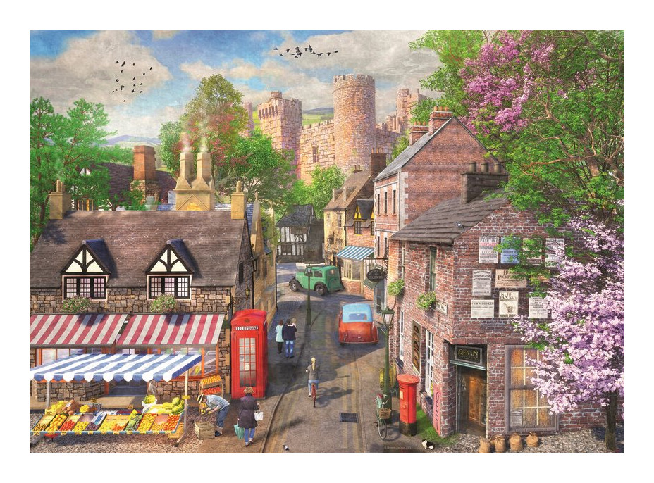 RAVENSBURGER Puzzle Malebná ulička k zámku 1000 dílků