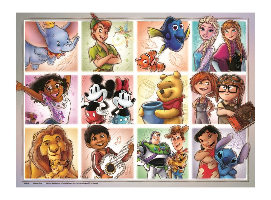 RAVENSBURGER Puzzle Marvel: Disney postavy XXL 100 dílků