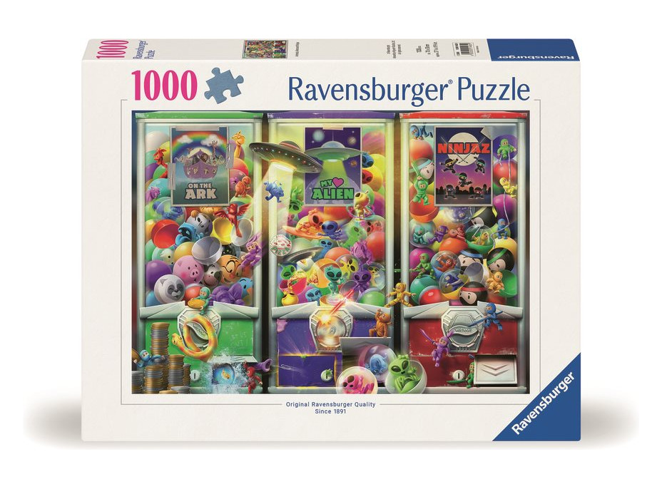 RAVENSBURGER Puzzle Zvířátka, mimozemšťané a ninjové 1000 dílků