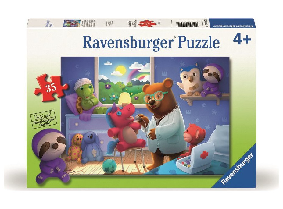 RAVENSBURGER Puzzle Plyšová pohotovostní služba 35 dílků