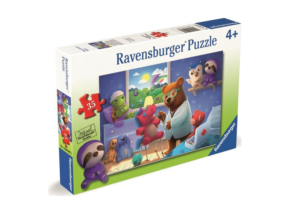 RAVENSBURGER Puzzle Plyšová pohotovostní služba 35 dílků