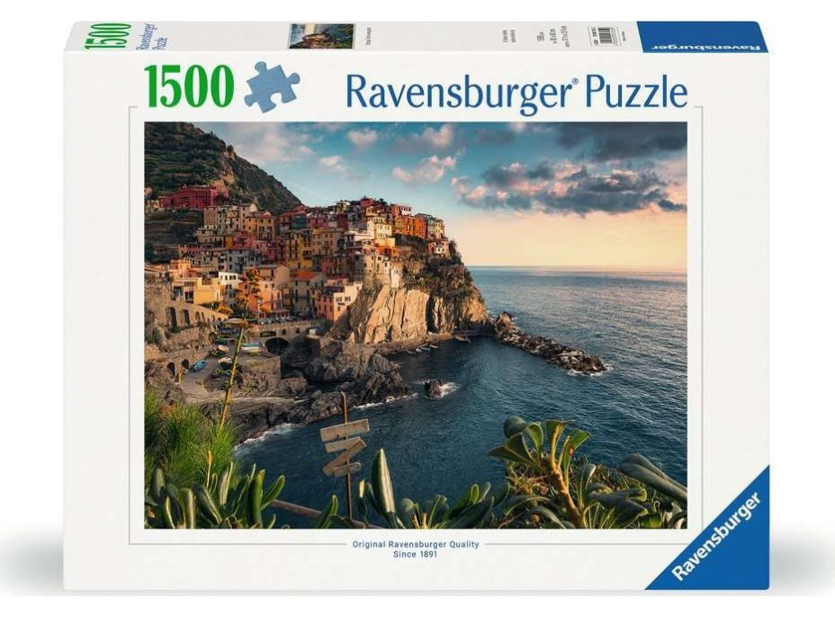 RAVENSBURGER Puzzle Pohled na Cinque Terre, Itálie 1500 dílků