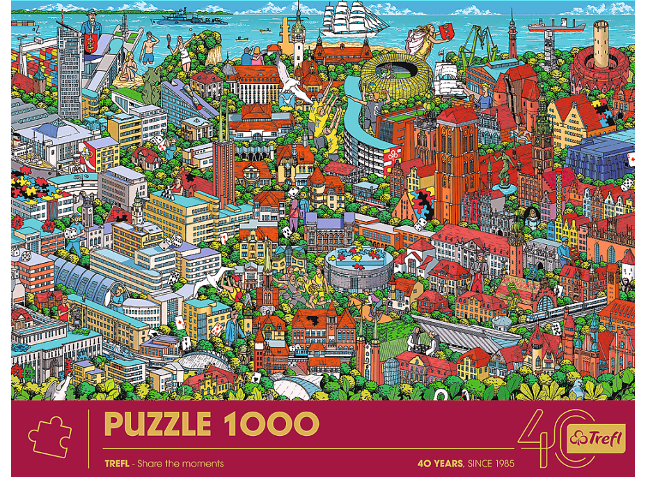 TREFL Puzzle Premium Plus Share the Moments: Trojměsto 1000 dílků