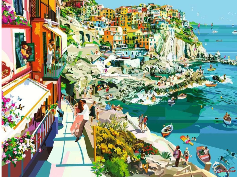 RAVENSBURGER Puzzle Romantika v Cinque Terre 1500 dílků