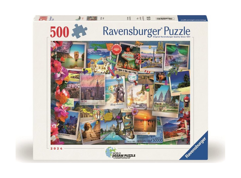 RAVENSBURGER Puzzle Cestovatelské poklady 500 dílků