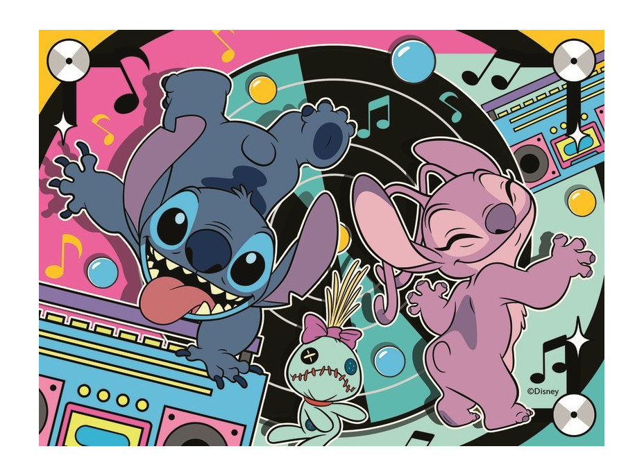 RAVENSBURGER Puzzle Disney: Stitch: Zábavné aktivity 4v1 (12,16,20,24 dílků)