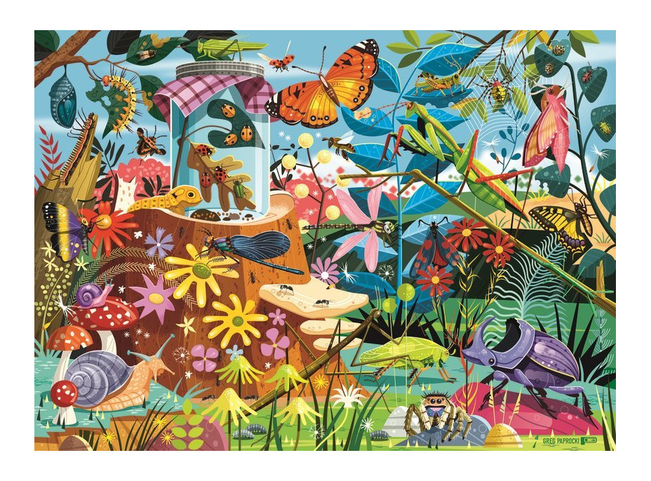 RAVENSBURGER Puzzle Zahradní dobrodružství s broučky 60 dílků