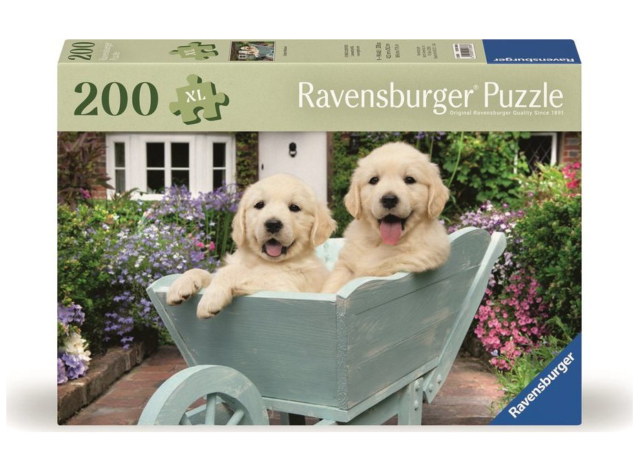 RAVENSBURGER Puzzle Zlatí retrívři 200 dílků