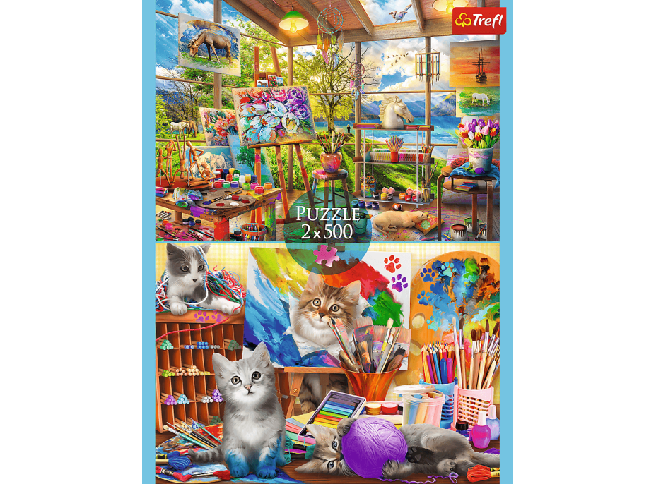 TREFL Puzzle Umění malování 2x500 dílků