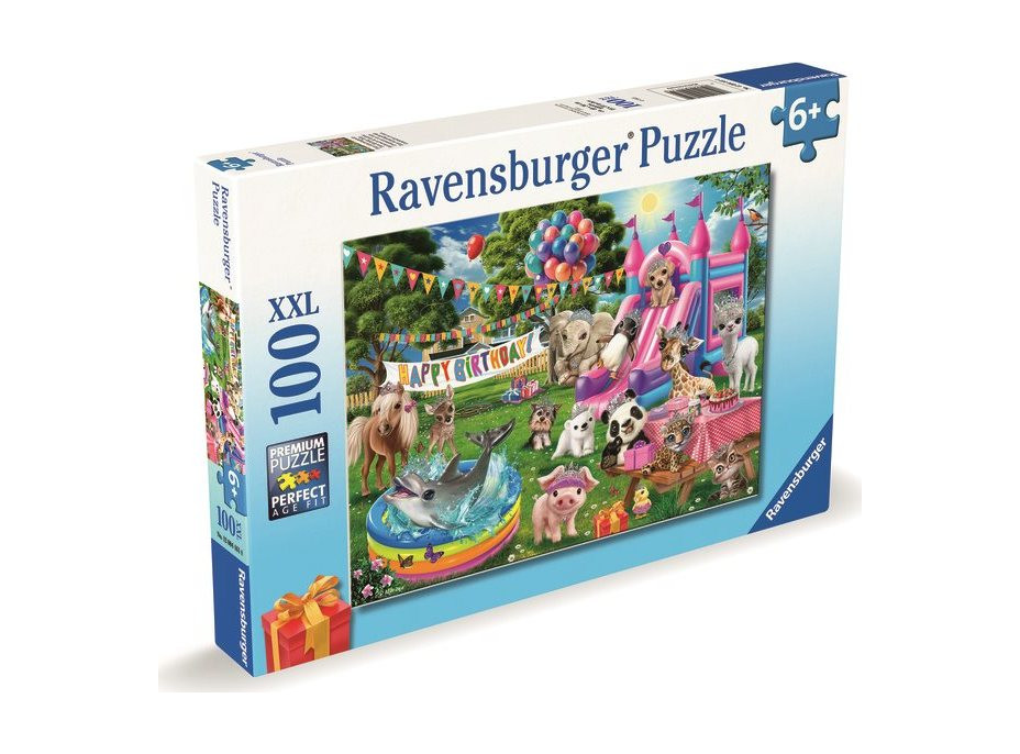 RAVENSBURGER Puzzle Zvířecí narozeninová párty XXL 100 dílků