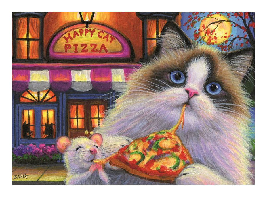 RAVENSBURGER Puzzle Pizza pro kočku - rozmanitost chutí 35 dílků