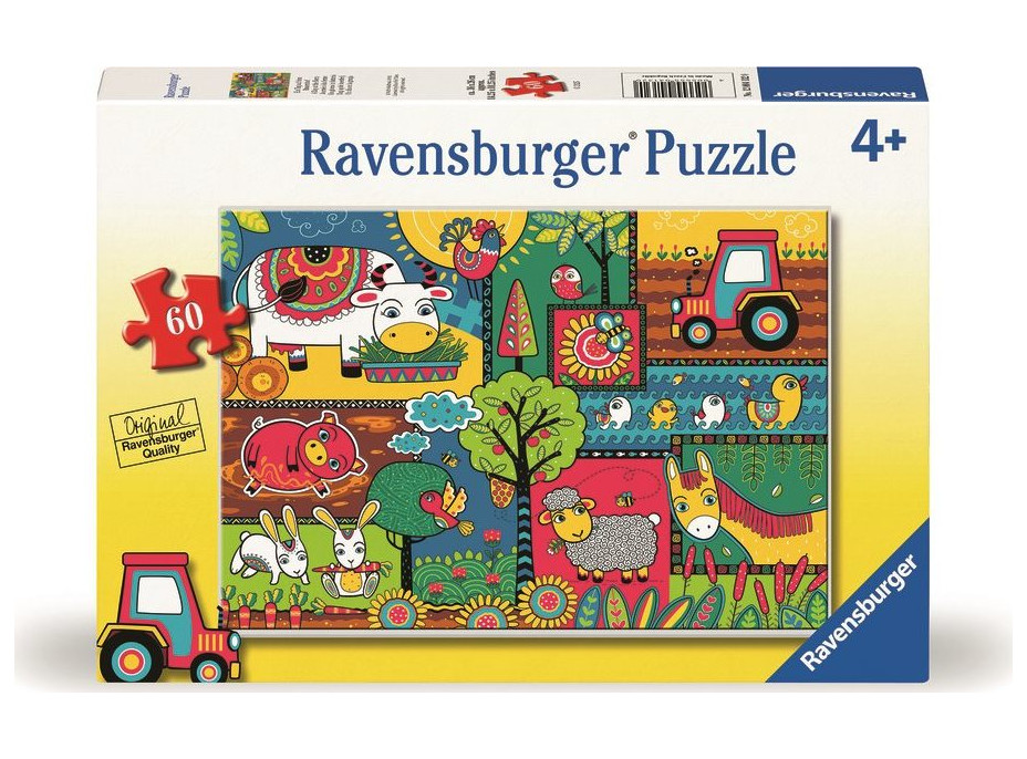 RAVENSBURGER Puzzle Den na farmě 60 dílků