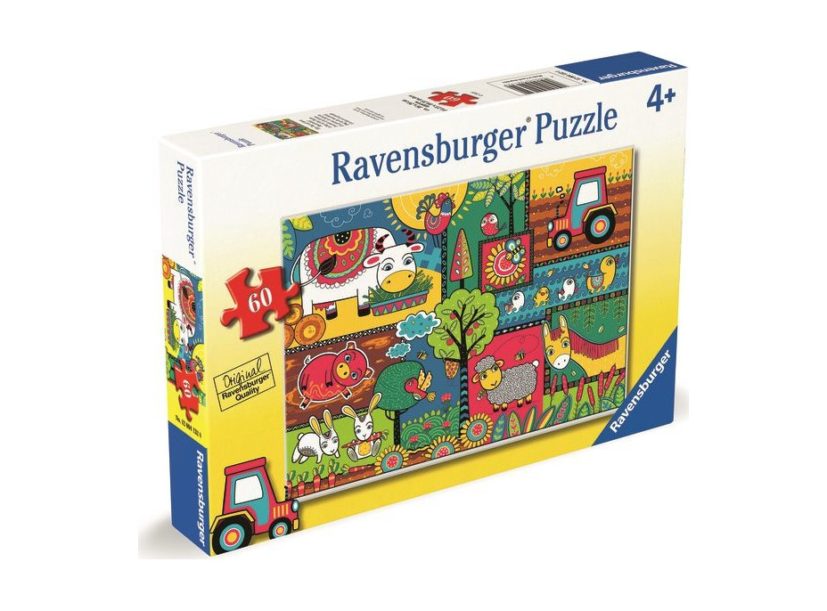 RAVENSBURGER Puzzle Den na farmě 60 dílků