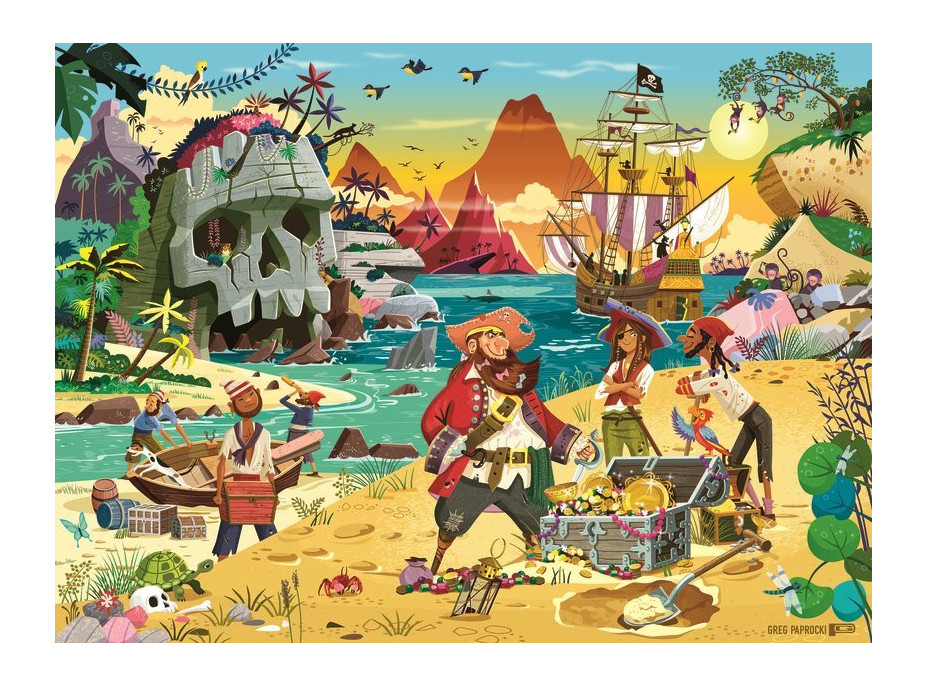 RAVENSBURGER Puzzle Dobrodružství pirátů XXL 100 dílků