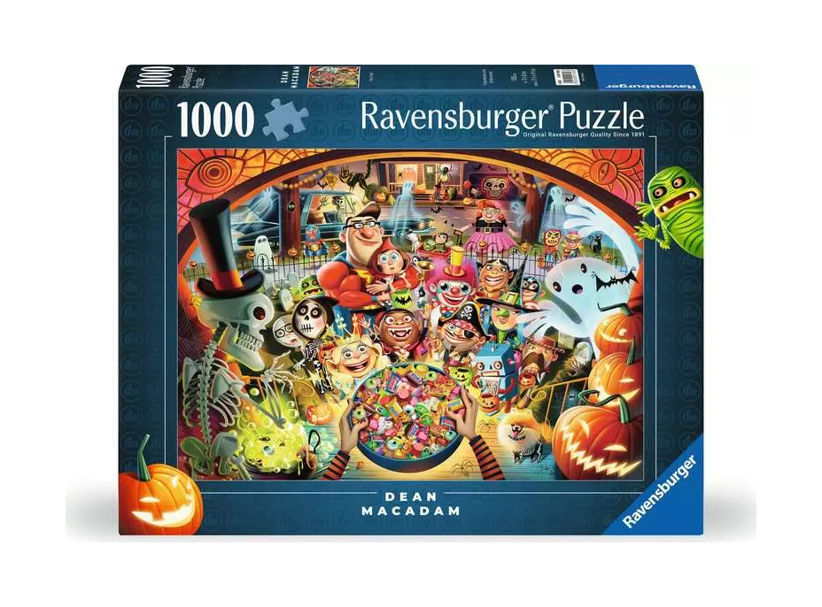 RAVENSBURGER Puzzle Halloweenské koledování 1000 dílků