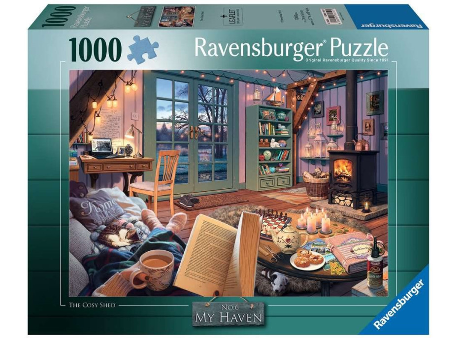 RAVENSBURGER Puzzle Moje útočiště č.6: Útulný pokoj 1000 dílků