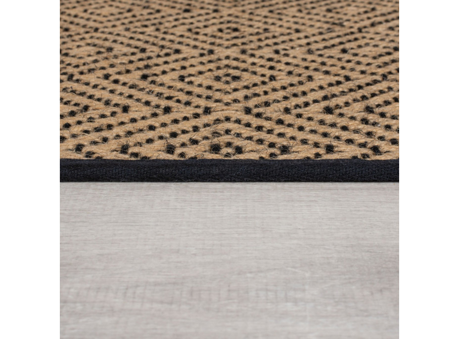 Běhoun Geometric Jute Black