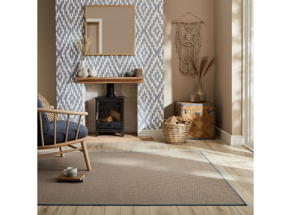 Kusový koberec Geometric Jute Blue