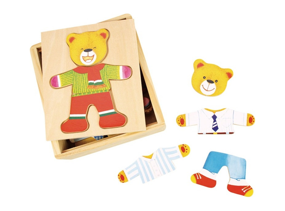 Bigjigs Toys Oblékací puzzle Pan medvěd